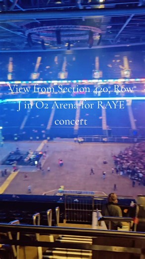 View from Section 420, Row J, Seat 931- O2 arena, London #london #o2arena #concert