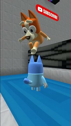 Bluey And Bingo Plays A Fun Challenge 💙✨🔥 #roblox #bluey #minecraft