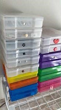 How I Organize Small Scrapbook Embellishments with Color Boxes - Life in Layouts