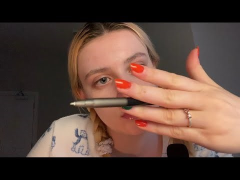 ASMR- writing on the lense with slow hand movements