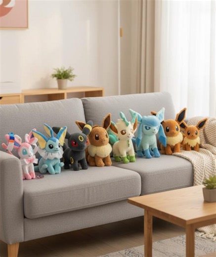 Eevee Eeveelutions Plush Toys – Plushies Set – Soft Stuffed Animals – Fantasy Creature Plush Gift - Etsy