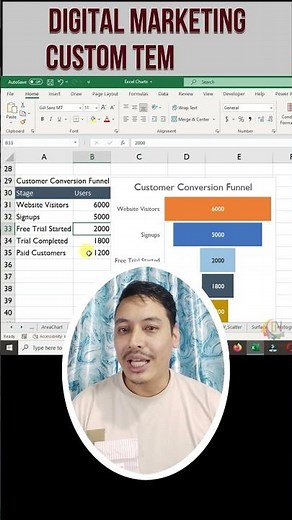 Excel ma Funnel Chart kasari banaune? | Funnel Chart in Excel (Nepali Tutorial)