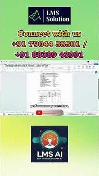Convert Tables to Text using AI Template Explain the Table AI Tool for Research support LMS AI