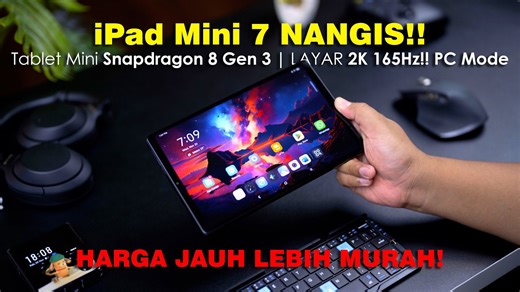 Lupakan iPad Mini 7!! TABLET Mini Spek MONSTER, Snapdragon 8 Gen3 & Layar 2K 165Hz! Legion Y700 2025