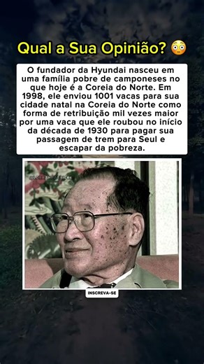 Fundador da Hyundai devolve 1001 vacas por roubo na juventude 🐄
