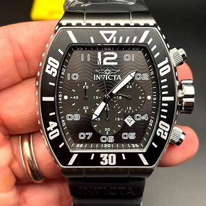 Invicta 47282 Pro Diver Airlock Men's Chronograph Black Dial Silicone Strap New - Etsy