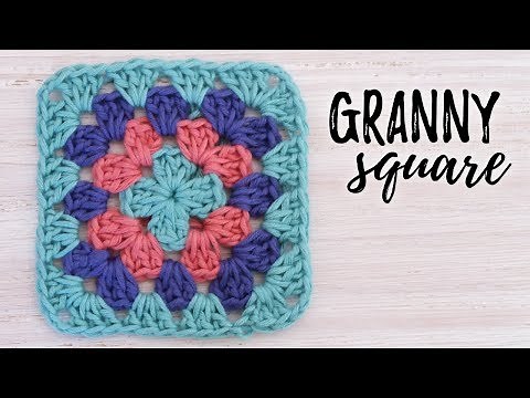Cómo tejer GRANNY SQUARE básico a crochet | tutorial PASO A PASO | Ahuyama Crochet