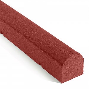 GroundSmart Playground Timber Edging, 92" Red Rubber Playground Edging Border, 4" W x 6" H, 9 Pack