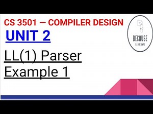 2.17. LL(1) Parser Example 1 in Tamil