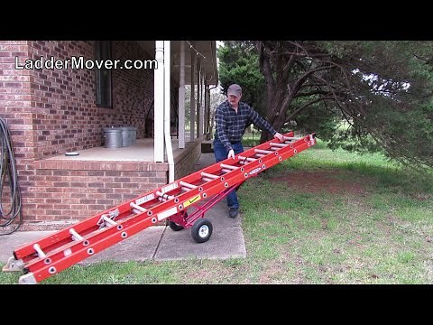 How to carry your ladder by yourself, use a ladder dolly!