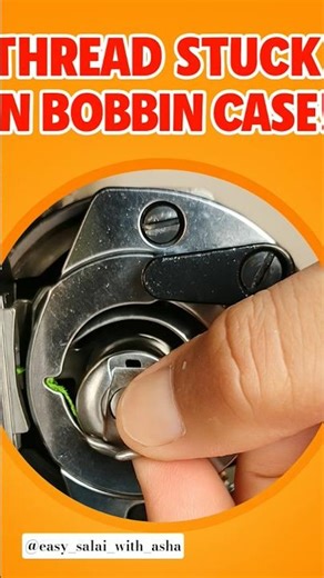 Thread Stuck in Bobbin Case | Easy Fix!" #shortvideo #sewinghacks