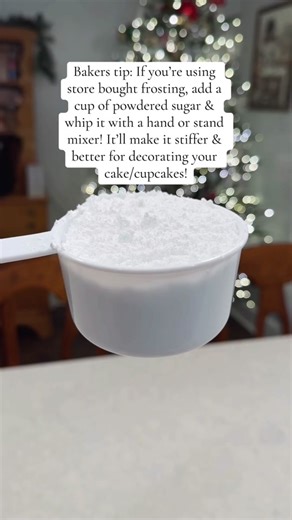 Try this simple baking hack when using store bought frosting! It will make the frosting stiffer for piping & decorating! And yes, it’ll make it sweeter. But lets be honest, frosting is supposed to be sweet anyway 😂 add a pinch of salt to cut the sweetness if you’d like! #baking #bakingforbeginners #learntobake #diycupcakes #diycake #storeboughtfrosting #bakinghacks #cakedecoratingforbeginners