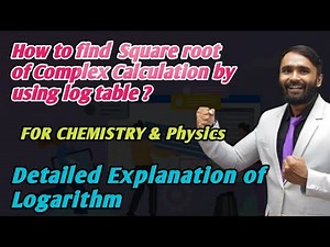 How to findout square root of complex calculations by log table ( PART 8 )