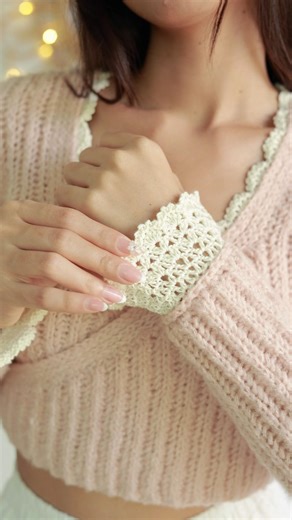 From knit sweater to crochet cardigan 🧶 #shorts #crochet | Chenda DIY