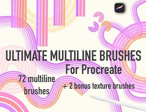 Ultimative Multiline Procreate Pinsel | 72 Pinsel 2 Retro Bonus - Etsy.de