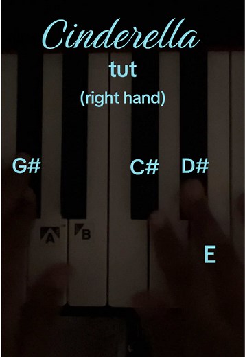 Cinderella piano tutorial (right hand) — beginner Mac Miller melody