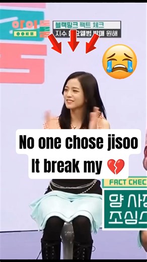 Nobody chose Jisoo?! 😱💔 #BLACKPINK #Kpop #blink #jisoo