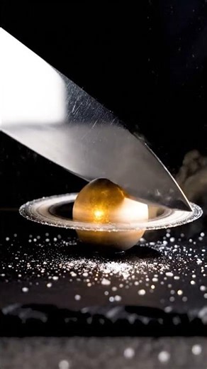 🪐 Cutting Saturn ASMR | Planetary Rings Crumble & Cosmic Sounds ✂️