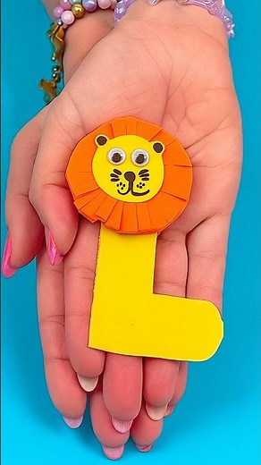 DIY Letter L for Lion Craft | Fun Alphabet Animal Paper Craft for Kids #diy #craft #craftyfun #kids