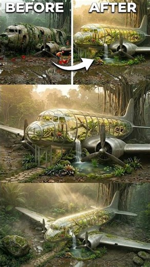 I Rebuilt the World's Most Abandoned Airplane Into This #terrarium #amazing