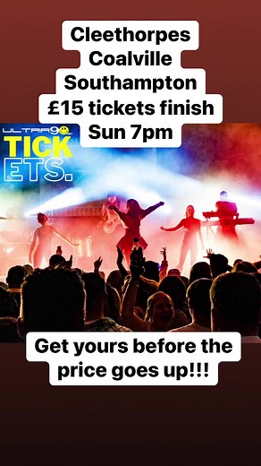 This Sunday 7pm £15 tickets end! Grab yours quick before the price goes up!!!! #partytime #ultra90sontour #dancemusic #singalong Ultra 90s - Cleethorpes - The Beachcomber Entertainment Centre - Live Dance Anthems Ultra 90s - Coalville - Emporium - Live Dance Anthems Ultra 90s - Engine Rooms, Southampton - Live Dance Anthems | Ultra 90s Vs 2000s