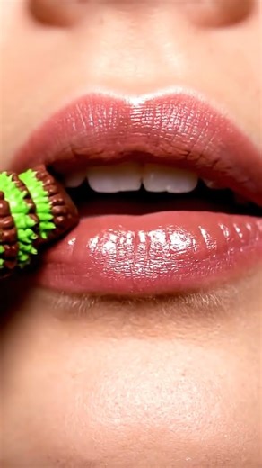 ASMR Applying Saddleback Caterpillar Lipstick 🐛💄 | Textured Insect Lip Transformation