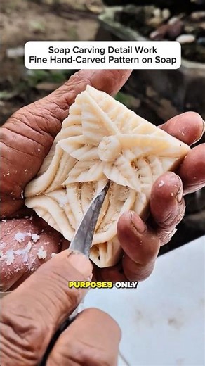 Soap Carving Detail Work | Fine Hand-Carved Pattern on Soap