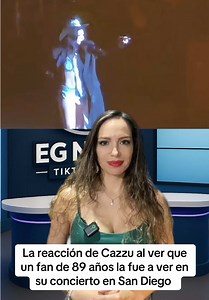 La reacción de Cazzu al ver que un fan de 89 años la fue a ver en su concierto en San Diego, California. #cazzu