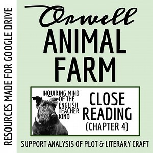Animal Farm Chapter 4 Analysis Worksheet | High School Reading Activity | Google