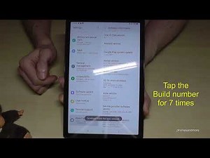 Samsung Galaxy Tab A8: How to enable the Developer Options? for USB Debugging etc.