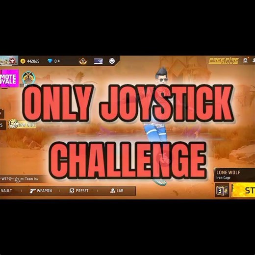 ONLY JOYSTICK CHALLENGE IN FREE FIRE #freefire #clutchchallenge