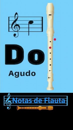 NOTAS de FLAUTA do re mi fa sol la si #Shorts