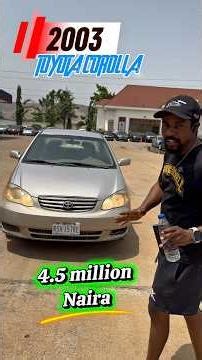 💯NEATLY USED FIRST BODY TOYOTA COROLLA (2003) Price: 4.5M @WEALTH🚘AUTOS 99📍ABUJA NIG🤙08062661490