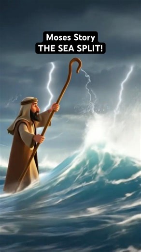 Moses Story: The Sea Split in Two! 😲 | Bible Story for Kids | Shorts