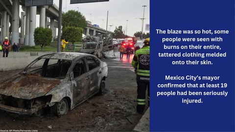 Massive gas tanker explosion in Mexico City kills 3 people and injures 70 others