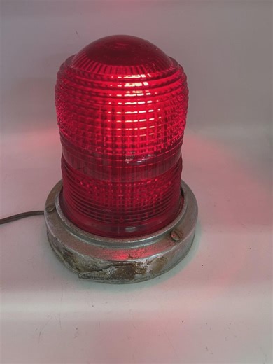 Antique Emergency Ambulance Light With Red Glass Lens Industrial Plug in Works - Etsy