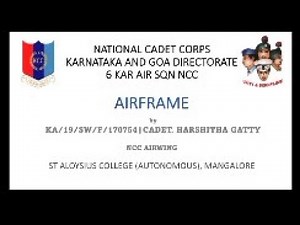 Special Subject Video Lecture 11: Airframe - Part 2
