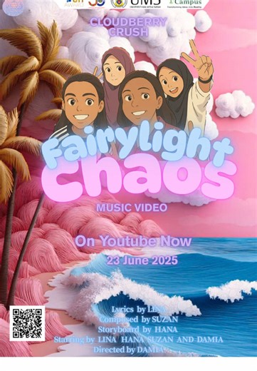 🎬 MV Group 7 – “Fairylight Chaos” 🎶 ❤️ Like this video to VOTE for us 📸 Like our poster on Instagram: @multimediamv 📺 Watch & like our MV on youtube too 🔗 Link in the comments Every LIKE counts as a VOTE — help us reach the Top 10 Showcase on 26 June! 💥 #IP01703 #Multimedia #UMSKAL #VoteByLike #StudentMusicVideo #SupportCreativity #WatchLikeVote