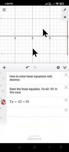 how to solve linear equations in desmos