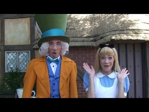 Mad Hatter and Alice Surprise Meet & Greet at Epcot United Kingdom Pavilion, Alice in Wonderland