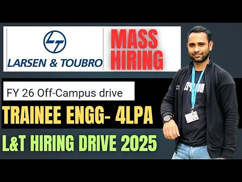L&T Superset Mass Hiring | L&T FY 26 Off-Campus drive | Associate Engineer Trainee