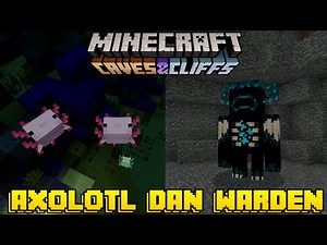 NEW AXOLOTL AND WARDEN MOBS IN MINECRAFT PE (CONCEPT) !! (CAVE & CLIFFS UPDATE)