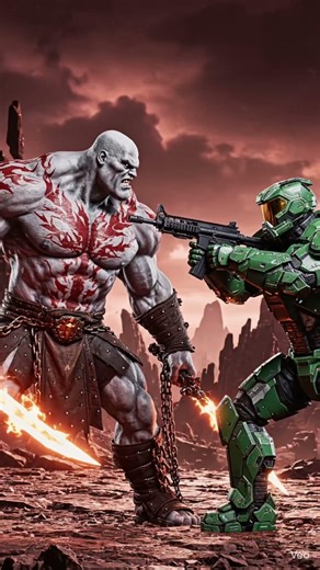 Who is the better Spartan?. Kratos or Master Chief? #kratos #mastercheif #halo #godofwar #shorts