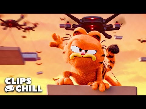 EPIC Train Fight Garfield vs. Jinx | The Garfield Movie