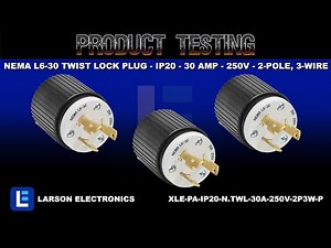 NEMA L6-30 Twist Lock Plug - IP20 - 30 Amp - 250V - 2-Pole, 3-Wire