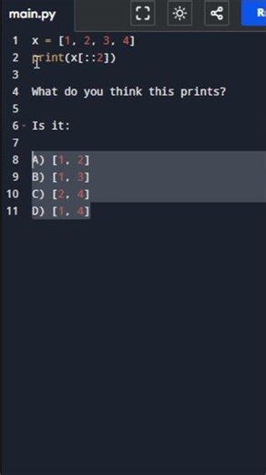 Tricky Python Problem for Beginners 😳 | List Slicing Trick #shorts