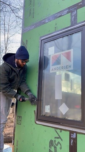 How to Install Andersen 100 Series Windows #construction #zipsystem #Andersen100Series