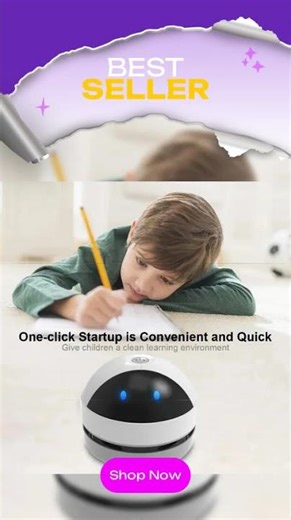 Mini Table Vacuum Cleaner – USB Rechargeable & Portable