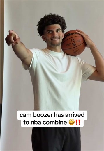 Cam Boozer Arrives at NBA Combine