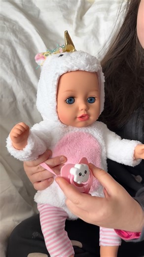 J U L I A | Content Creator on Instagram: "BABY born MY UNICORN BEDTIME BABY - ANNABELL 🦄 @babyborn_us The Sweetest Bedtime Companion! Bring home the magic of bedtime with the BABY born My Unicorn Bedtime Baby - a warm-water cuddle doll designed to soothe, comfort, and inspire nurturing play. ✔️ Warm Water Comfort Technology: Simply fill her with warm water for a cozy, life-like feel that’s perfect for bedtime cuddles and calming snuggles. Her soft, soothing body helps little ones relax and unw